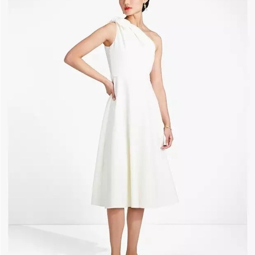 NWT Classic White One-Shoulder Kate Spade Dress